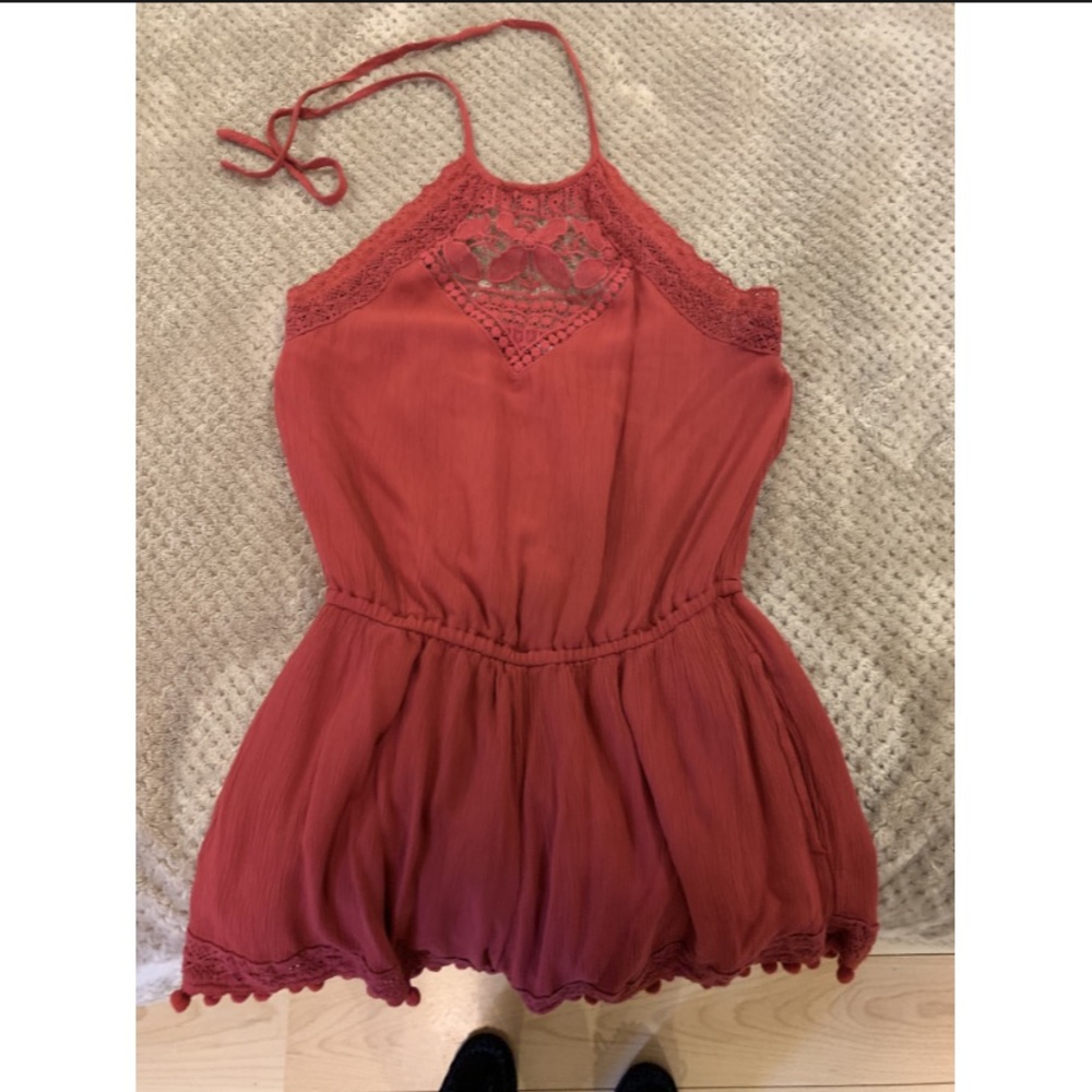 dark red romper from american eagle size small